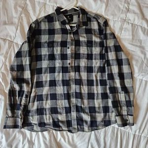 WindRiver blue flannel size large